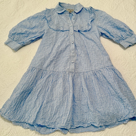 Sandy Liang x Target Blue Gingham 3/4-Sleeve Mini Dress – Size XXS - Picture 1 of 9